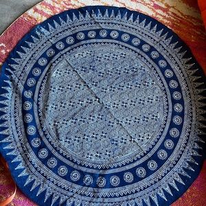 Vintage Thai Indigo Dyed Tablecloth/ Tapestry